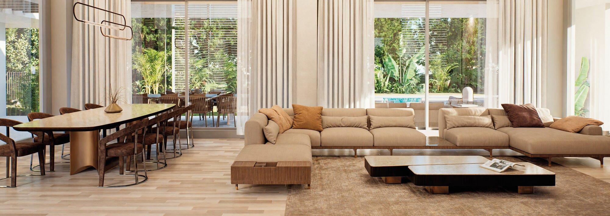 Salon ve yemek alanı